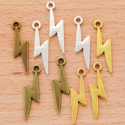 Zinklegering Hangers, Zinc Alloy, Lightning Symbol, plated, DIY, meer kleuren voor de keuze, 28x8mm, 100PC/Bag, Verkocht door Bag