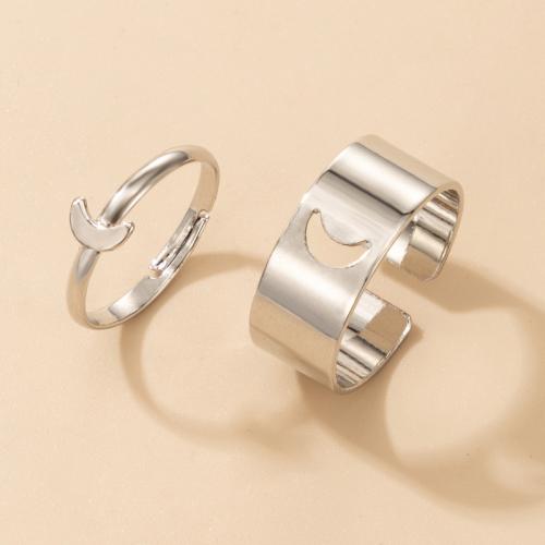 Zinc Alloy Ring Set 2 pieces & fashion jewelry & for woman Inner diameter 17mm Sold By Set