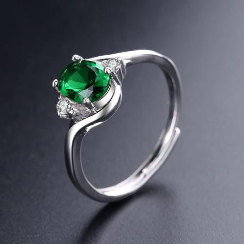 Brass Finger Ring fashion jewelry & for woman & with rhinestone Inner diameter 17mm Sold By PC