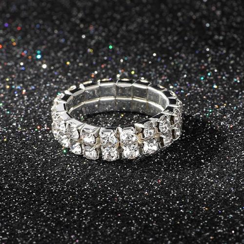 Zinc Alloy Finger Ring fashion jewelry & for woman & with rhinestone Inner diameter 17mm Sold By PC