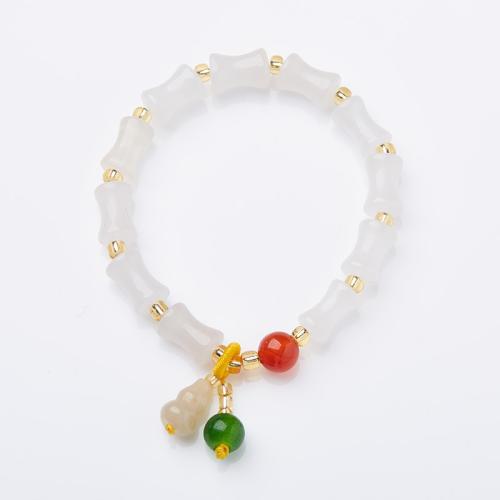 Pulseiras de pedras preciosas, Isqueiro Imperial Jade, feito à mão, joias de moda & para mulher, comprimento Aprox 14-16 cm, vendido por PC