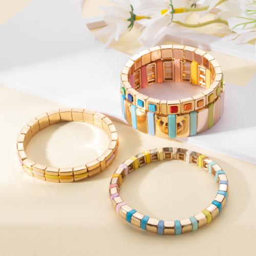 Pulsera de Porcelana, chapado, diferentes estilos para la opción & para mujer & esmalte, más colores para la opción, Vendido por UD