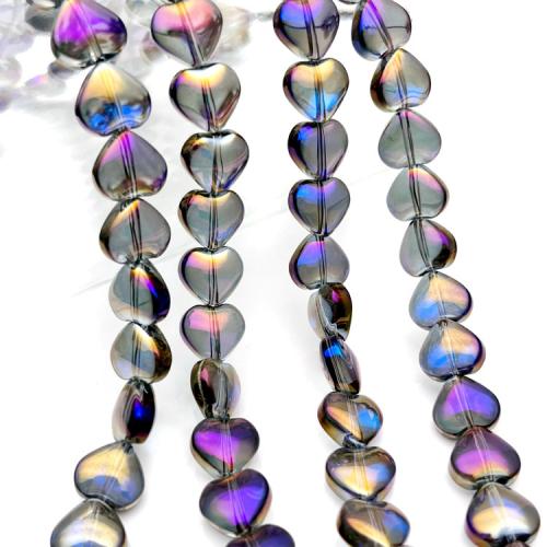 Fashion Glass Beads Heart DIY 10mm Sold By Strand