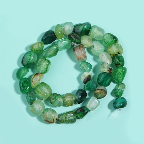 Perline in agata, agate, Irregolare, DIY, verde, 10x8mm, 38PC/filo, Venduto da filo