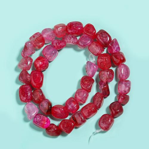 Agate Beads irregular DIY red Sold By Strand