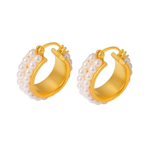 Prás Leverback Earring, le Pearl Plaisteacha, jewelry faisin & do bhean, óir, Díolta De réir Péire