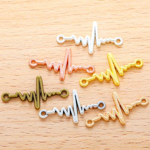 Zinc Alloy Connector Electrocardiographic plated DIY & 1/1 loop Sold By Bag