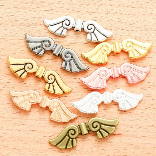 Zinc Alloy šperky Korálky, Zinek, Wing Shape, DIY, více barev na výběr, 36x11mm, 100PC/Bag, Prodáno By Bag