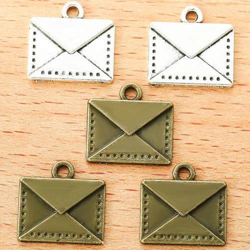 Zinc Alloy Pendants Envelope plated DIY Sold By Bag