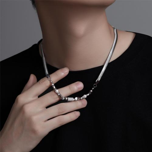 Stainless Steel Jewelry Necklace 304 Stainless Steel Vacuum Ion Plating Unisex Sold By PC