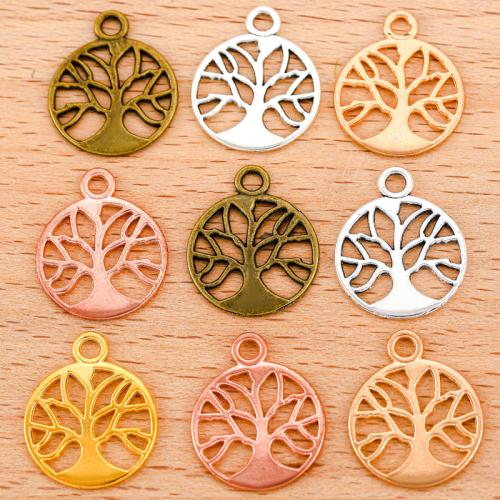 Zinc Alloy Pendants, Round, plated, DIY, more colors for choice, 100PC/Bag, Sold By Bag