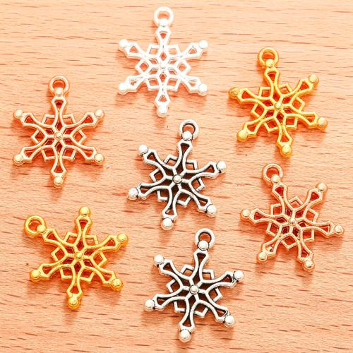 Zinc Alloy Pendants Snowflake plated DIY Sold By Bag