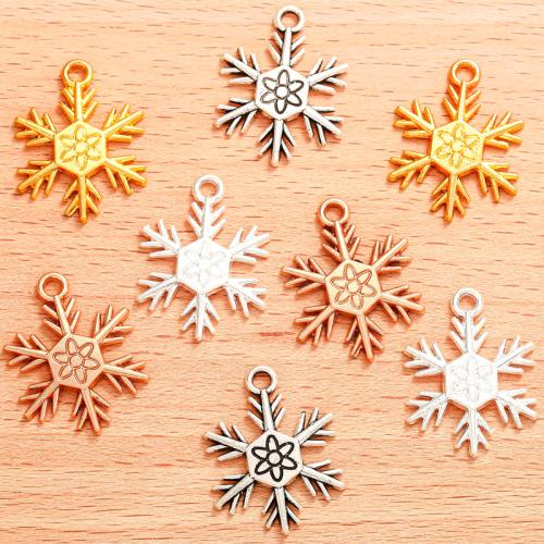 Zinc Alloy Pendants Snowflake plated DIY Sold By Bag