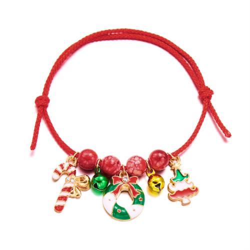 Pulseiras do  Natal, liga de zinco, Design de Natal & joias de moda & Vario tipos a sua escolha & para mulher, Mais cores pare escolha, comprimento Aprox 16-26 cm, vendido por PC