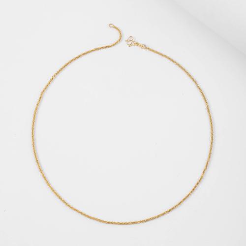 Muince Slabhra Prás, jewelry faisin & unisex, órga, 2mm, Fad Thart 45 cm, Díolta De réir PC