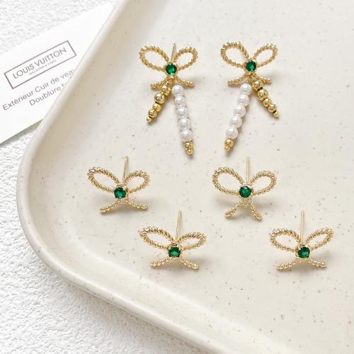 Ottone Peg Bail, placcato color oro, DIY & Micro spianare cubic zirconia, dorato, assenza di nichel,piombo&cadmio, 19x15mm, Venduto da coppia