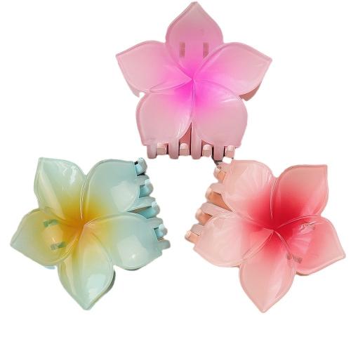 Haar Claw Clips, Hars, Bloem, moffelen vernis, voor vrouw, meer kleuren voor de keuze, Verkocht door PC