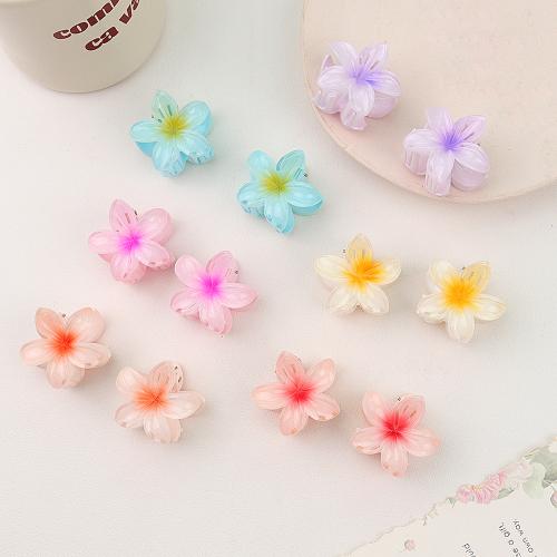 Hair Claw Clips Resin Flower painted for woman 40mm Sold By PC