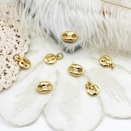 Brass Jewelry Pendants plated DIY golden Sold By PC