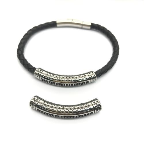 304 Cruach dhosmálta Clasp Leathar Band, plátáilte, DIY, dath bunaidh, 39.32mm, Díolta De réir PC