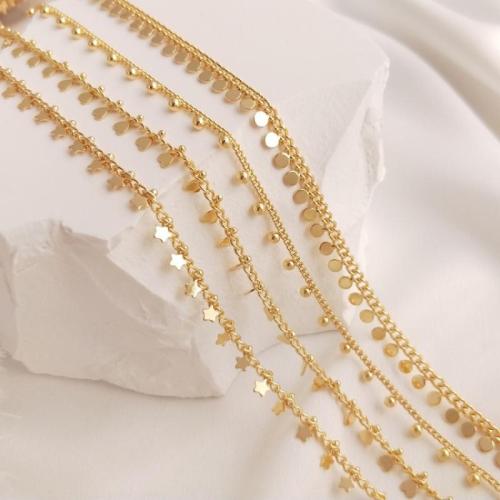 Brass Ball Chain plated golden Length Approx 1 m Sold By m