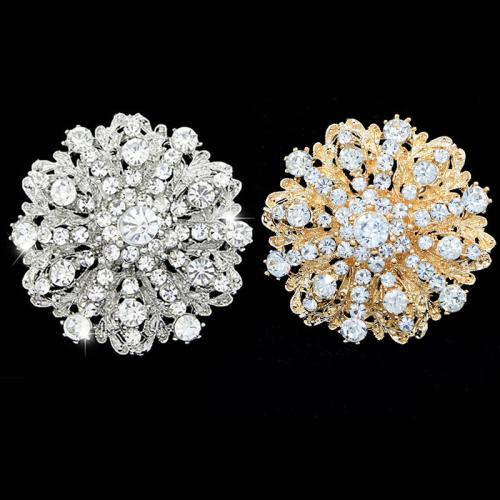 Zinc Alloy Brooches plated for woman & with rhinestone Sold By PC