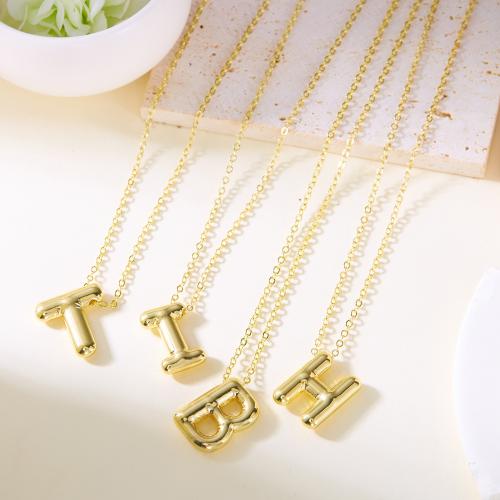 Zinc Alloy Jewelry Necklace Alphabet Letter plated & for woman nickel lead & cadmium free Sold By PC