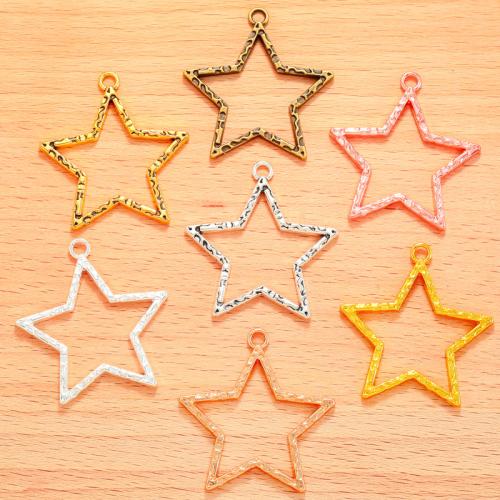 Cink Alloy Star Privjesak, Zvijezda, pozlaćen, možete DIY, više boja za izbor, 100PC/Torba, Prodano By Torba