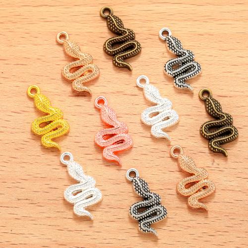 Zinc Alloy Animal Pendants Snake plated DIY Sold By Bag