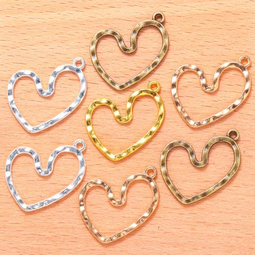 Zinc Alloy Heart Pendler, forgyldt, du kan DIY, flere farver til valg, 100PC/Bag, Solgt af Bag