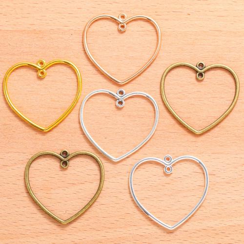 Heart Zinc Alloy Connector plated DIY & 1/1 loop Sold By Bag