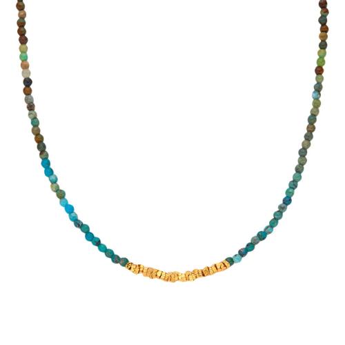 Přírodní Turquoise Náhrdelník, s 925 Sterling Silver, s 2.4inch extender řetězce, ruční práce, módní šperky & pro ženy, Délka Cca 16.14 inch, Prodáno By PC