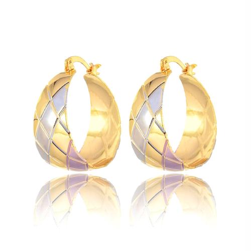 Brass Leverback Earring 18K gold plated fashion jewelry & for woman golden Sold By Pair