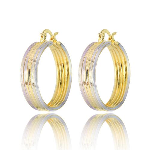 Brass Leverback Earring 18K gold plated fashion jewelry & for woman golden Sold By Pair