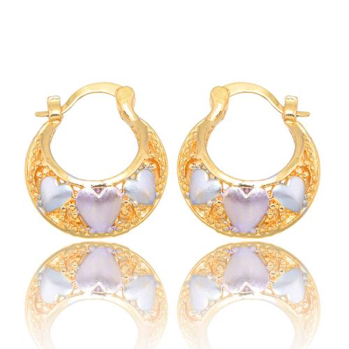 Brass Leverback Earring 18K gold plated fashion jewelry & for woman golden Sold By Pair