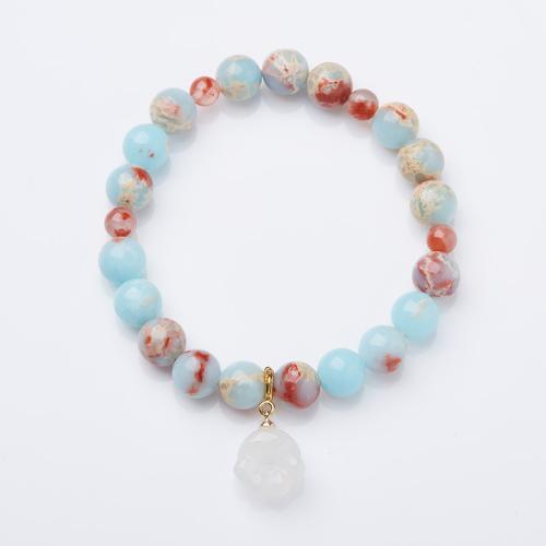 Gemstone Bracciali, Shoushan Stone, fatto a mano, gioielli di moda & per la donna, Lunghezza Appross. 14-16 cm, Venduto da PC