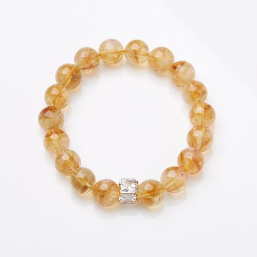 Quartz Bracelets Citrine handmade fashion jewelry  & for woman Length Approx 14-16 cm Sold By PC