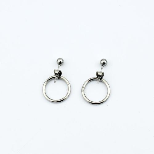 Stainless Steel Stud Earrings 316L Stainless Steel fashion jewelry & Unisex  Sold By Pair