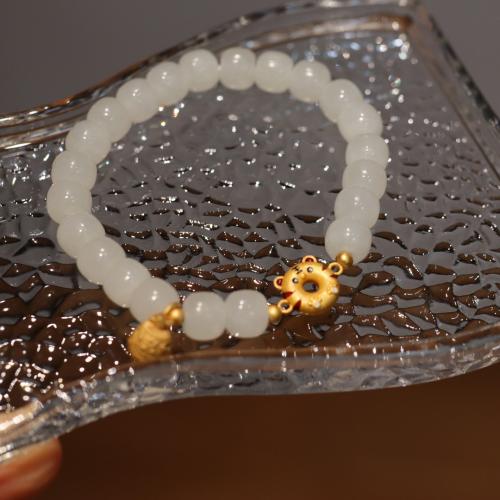 Gemstone Bracelets Hetian Jade fashion jewelry & for woman Length Approx 14-16 cm Sold By PC