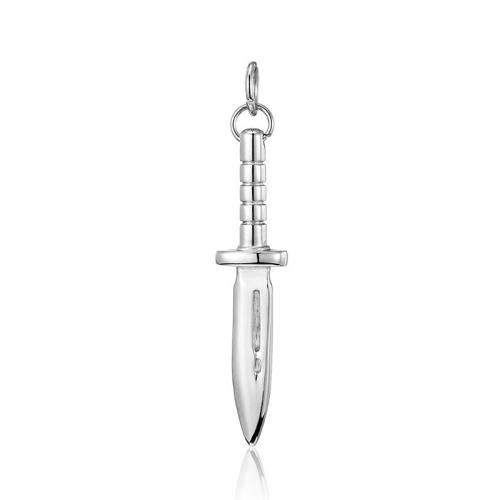 Stainless Steel Pendants 304 Stainless Steel Dagger fashion jewelry & Unisex 58mm Sold By PC