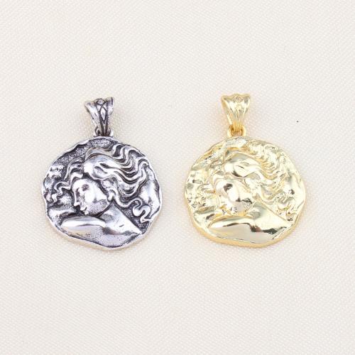 Brass Jewelry Pendants Slightly Round plated DIY nickel lead & cadmium free Sold By PC