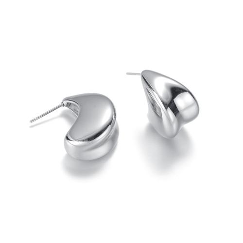 Stainless Steel Stud Earrings 304 Stainless Steel plated fashion jewelry & for woman Sold By Pair