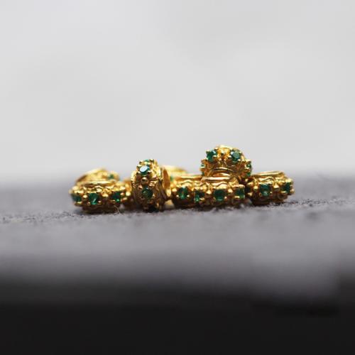 スペーサービーズジュエリー, 92.5％純度シルバー, DIY & マイクロパヴェジルコニア, 無色, 4.60x4.60mm, 5パソコン/バッグ, 売り手 バッグ