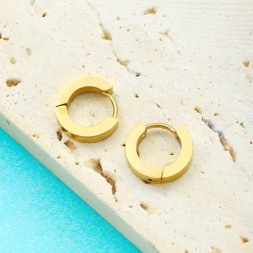 Stainless Steel Lever Back Earring 304 Stainless Steel Vacuum Ion Plating for woman golden Sold By PC