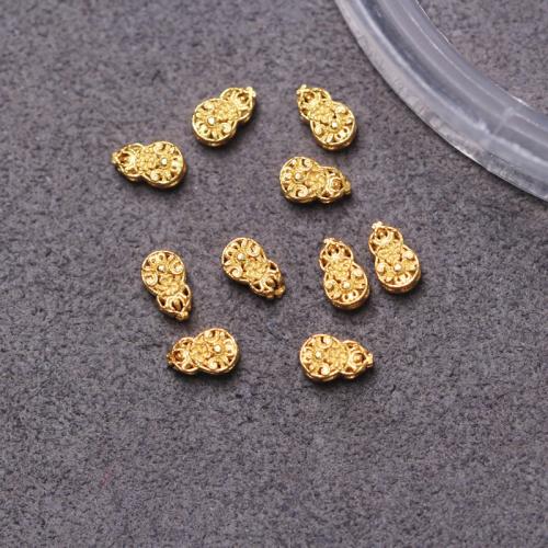 Gioielli Spacer Beads, 925 argento sterlina, Calabassa, DIY & Micro spianare cubic zirconia, dorato, 5x3.10mm, Venduto da PC