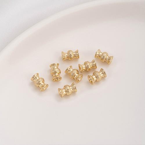 Brass Spacer Beads plated DIY golden Sold By PC