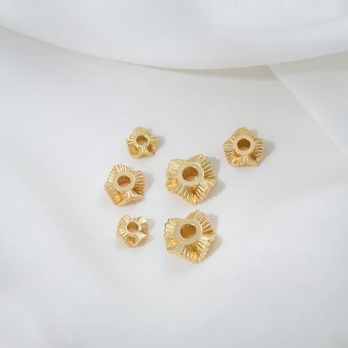 Brass Spacer Beads plated DIY golden Sold By PC