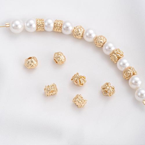 Brass Spacer Beads plated DIY golden Sold By PC