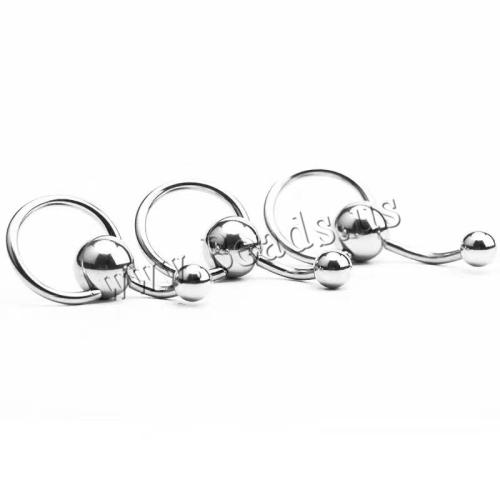 Ruostumaton teräs vatsa Ring, 304 Stainless Steel, kiiltävä, Unisex & erikokoisia valinnalle, alkuperäinen väri, Myymät PC