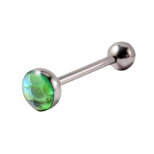 Nerezová ocel Tongue Ring, 304 Stainless Steel, unisex & smalt, více barev na výběr, Prodáno By PC